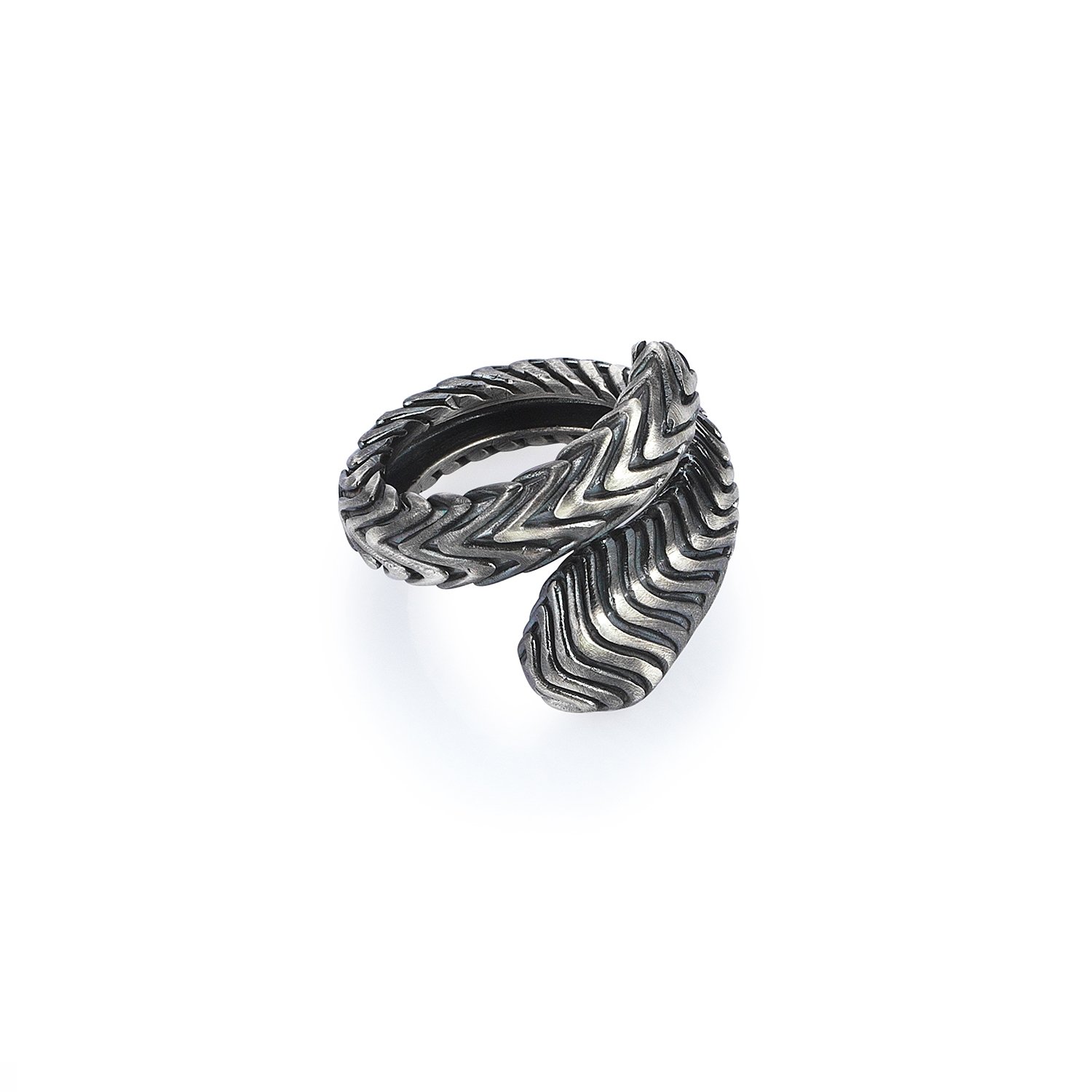 Oxidised Silver Serpi Ring