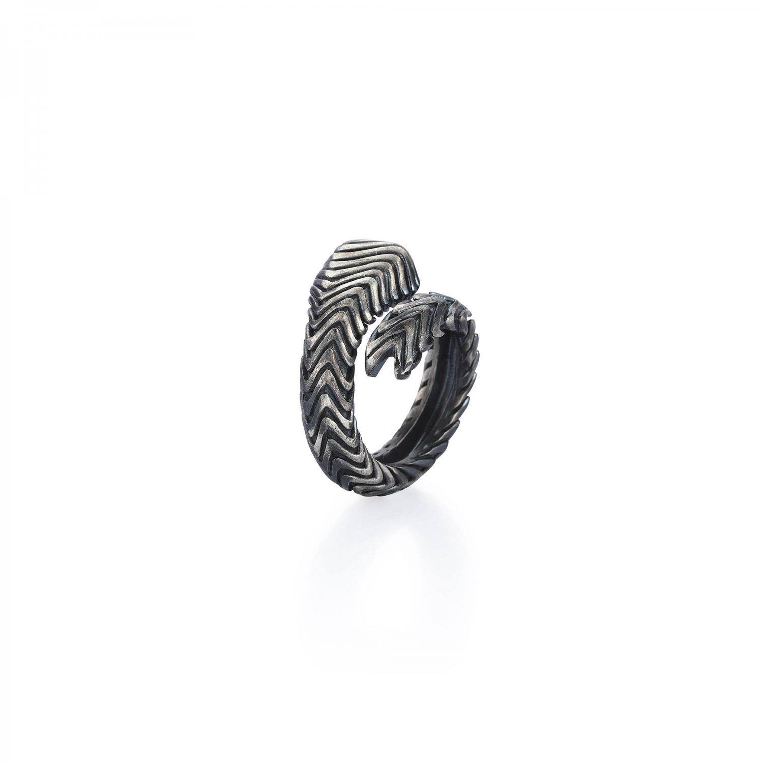 Oxidised Silver Serpi Ring