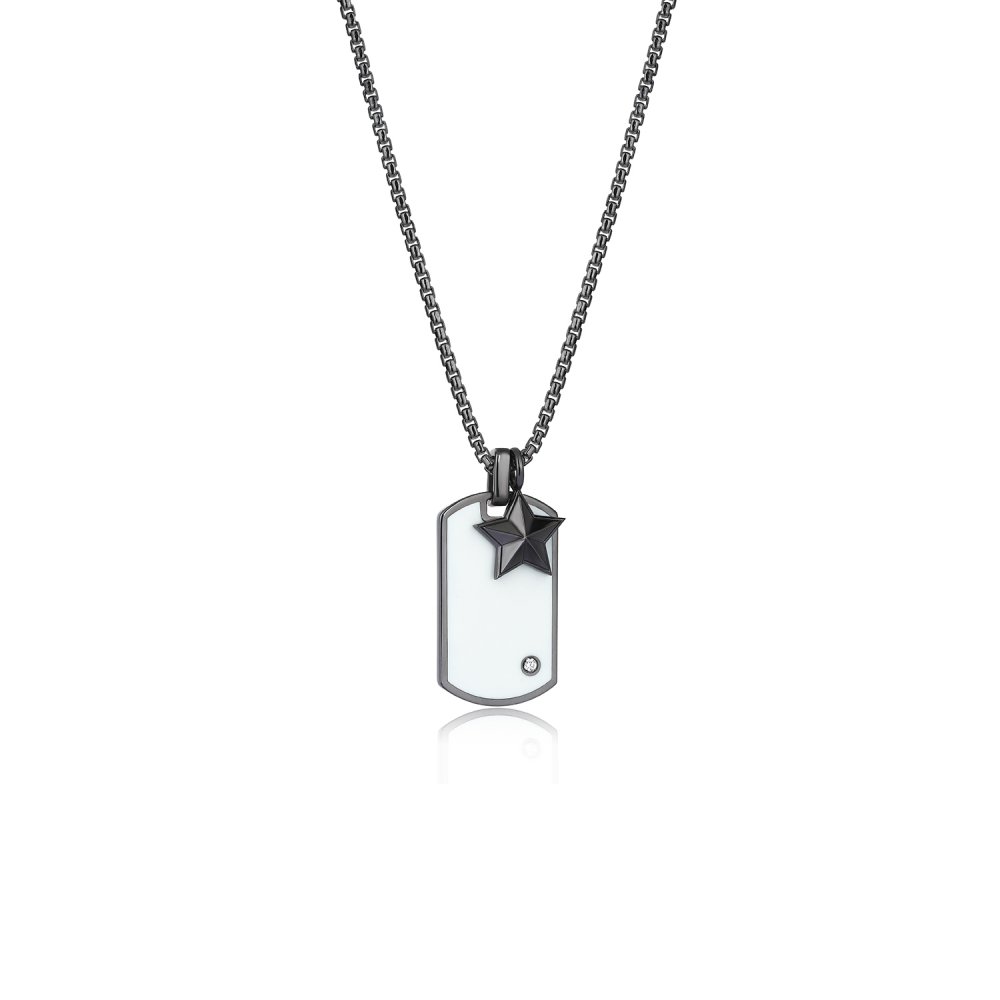 Name tag chain necklace discount